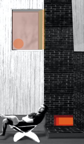 MV fireplace collage